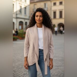 BCBG MAXAZARIA Merino Wool Knit Cardigan Blazer Jacket